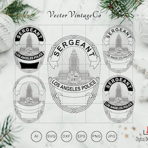 Lapd Sergeant Badge - Etsy UK