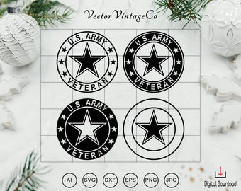 US Army Veteran SVG, Army Veteran svg,Military Veteran svg, United states Army,US Army Logo svg, Cricut Silhouette Cut File Digital Download