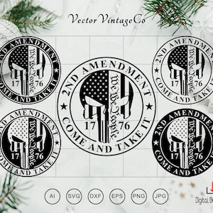 Andra tillägget SVG-paket, kom och ta den flagga Svg-design, vi folket patriotisk grafisk Svg, Punisher Skull flagga Svg, digital nedladdning