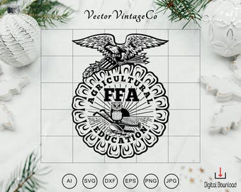 FFA Emblem SVG, Agriculture Education Badge, Cricut Cut File (Digital Download)