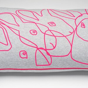 Neon Rabbit Pillow Cover, 60x40 cm. image 2