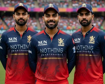 Camiseta de aficionado personalizada de los Royal Challengers Bengaluru RCB IPL 2026 - Camiseta de cricket con nombre y número personalizados