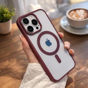 Matowe, magnetyczne, tytanowe etui na telefon, odporne na wstrząsy, smukłe, z funkcją ładowania bezprzewodowego i ochroną aparatu