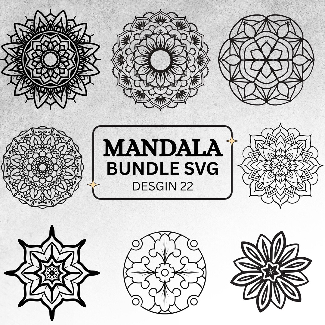 Mandala SVG Bundle, Detailed Vector Designs for Cricut & Silhouette ...