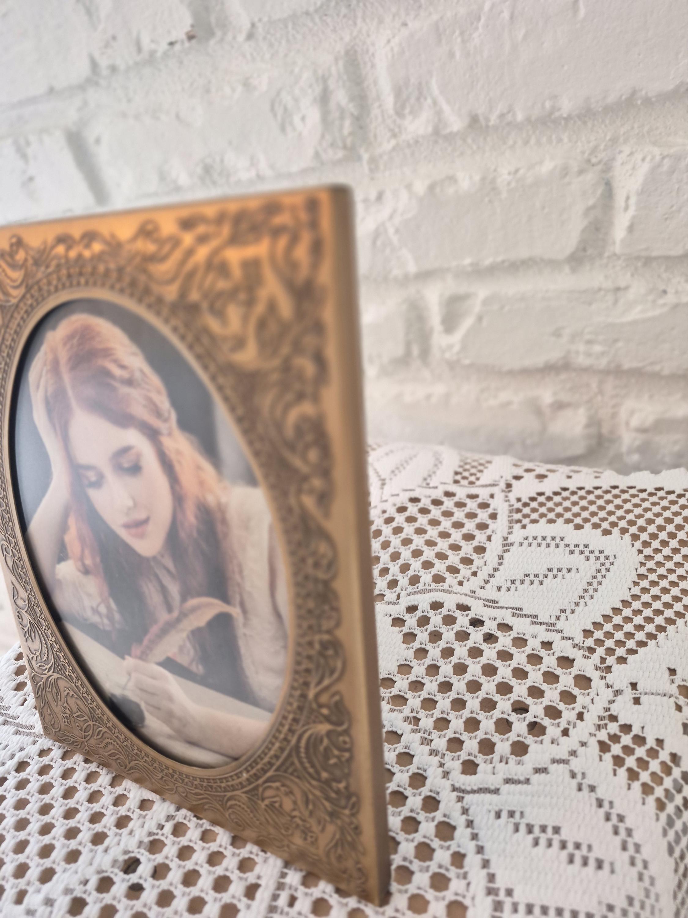 Vintage Ornate Gold Oval Picture Frame 6x8, Victorian Oval Brass ...