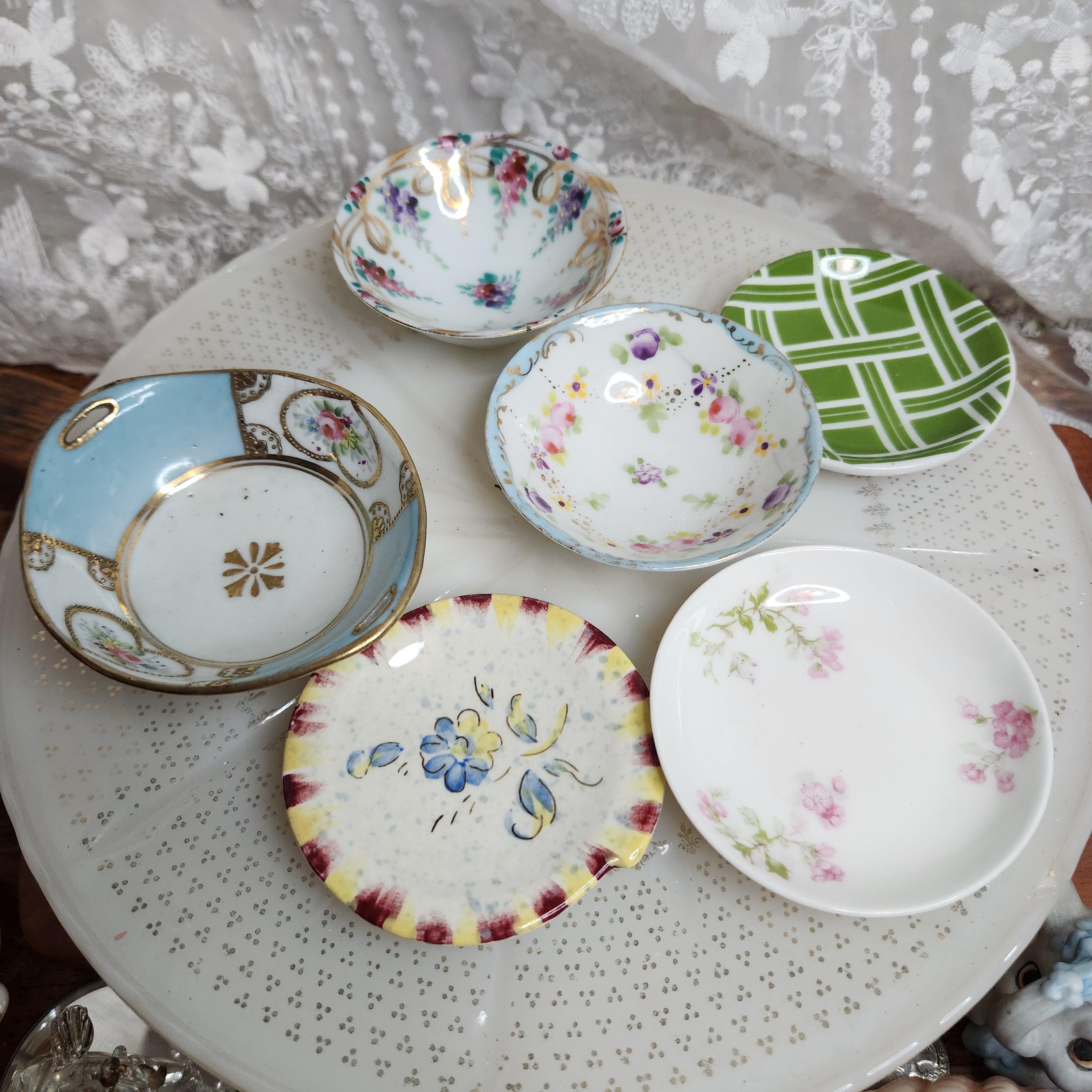 Small Mini Vintage Blue Plates - Etsy