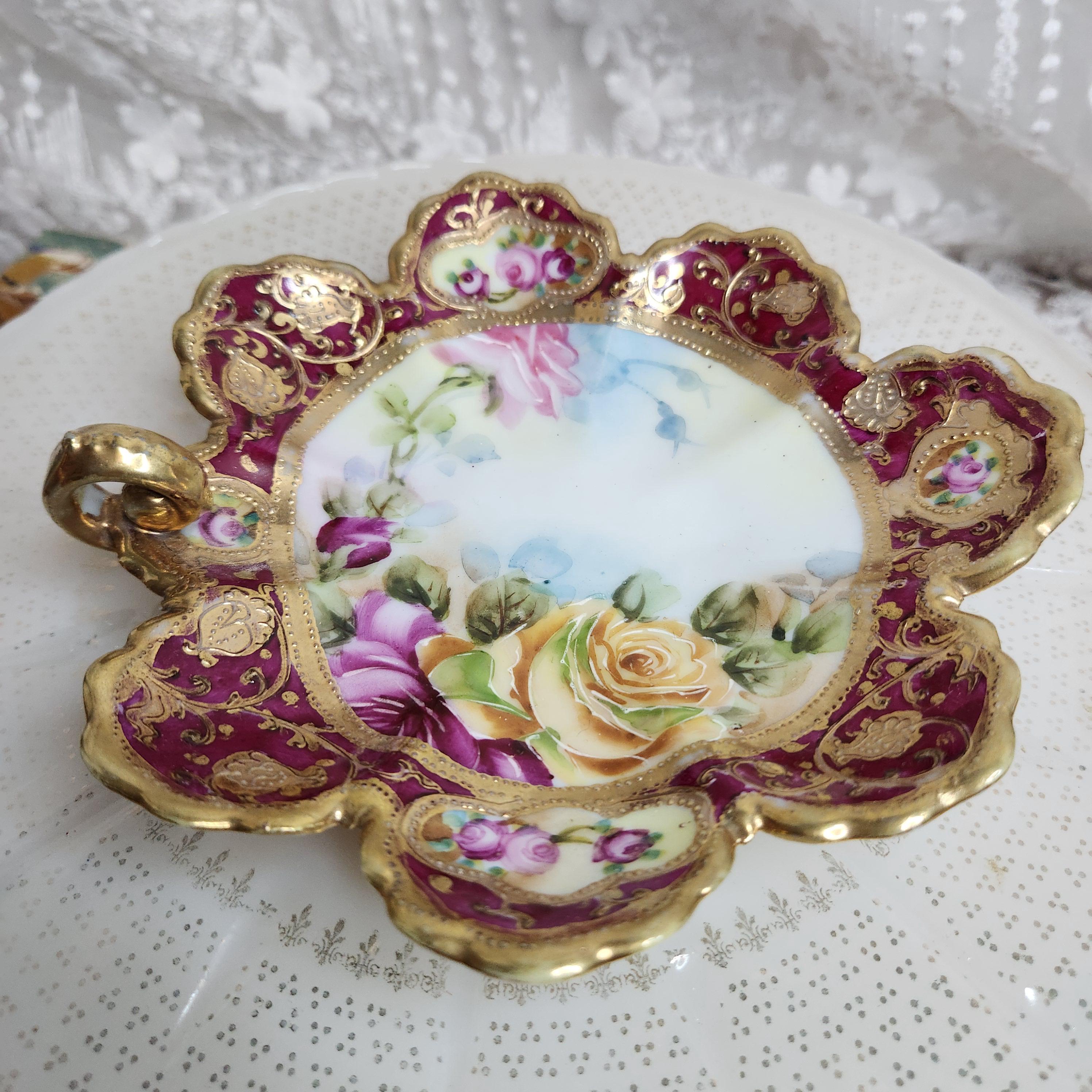 Nippon Hand Painted Vanity Tray - Etsy
