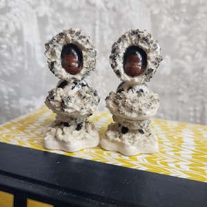 Vintage Inuit Eskimo Salt and Pepper Shakers, Mid-Century Ceramic Figurines, Arctic Indigenous Decor, Collectible Native People Pottery