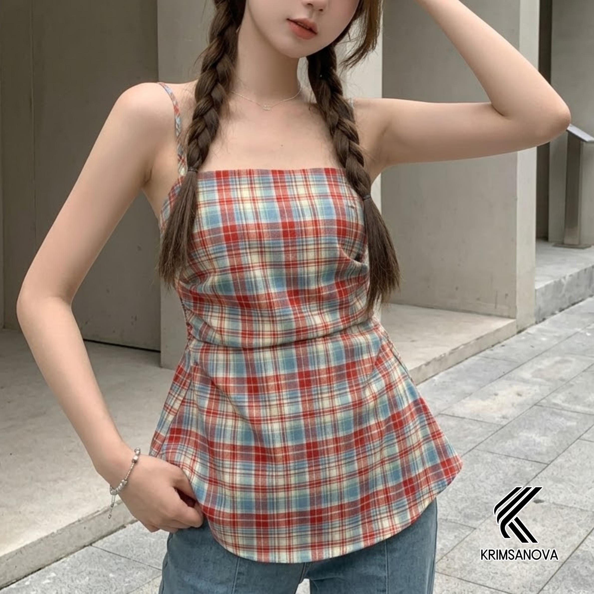 Plaid Peplum Top - Etsy Canada