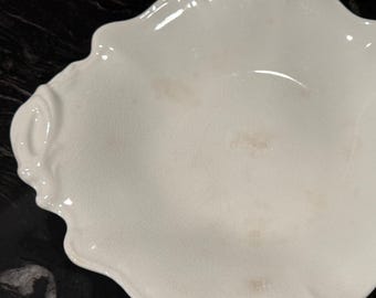 Antique John Maddock & Sons “Royal Vitreous” Pedestal Compote – English Ironstone – c. 1880-1896