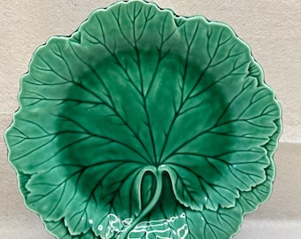 Wedgewood of Eturia and Barlaston Majolica Cabbage Leaf Dish. 8”