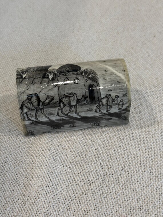 Handmade Camel Bone Double Keepsake Box - image 2