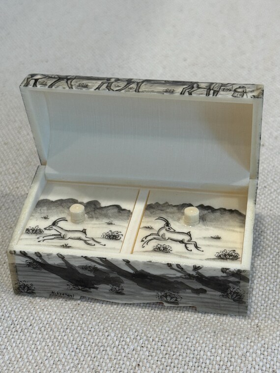Handmade Camel Bone Double Keepsake Box - image 8