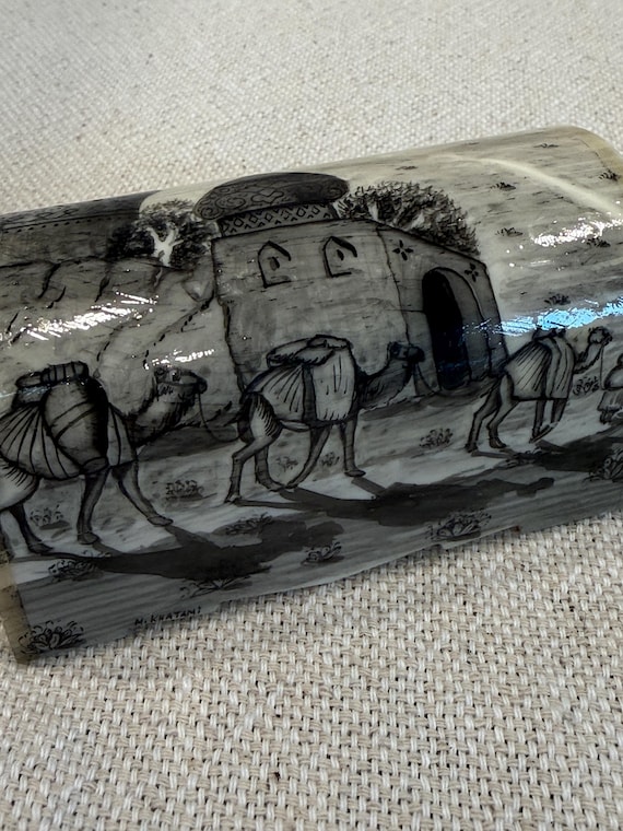 Handmade Camel Bone Double Keepsake Box - image 11