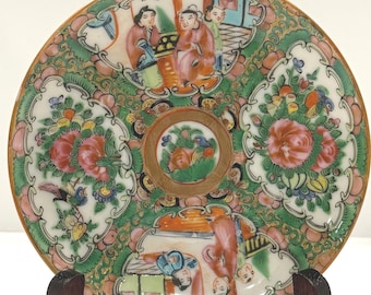 Vintage Chinese Rose Medallion Teacup Saucer