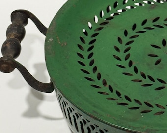 Antique French Tole Chestnut Roaster  - Complete Set