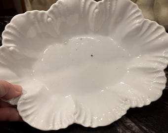 Antique Limoges Leaf Dish – French Porcelain c. 1900
