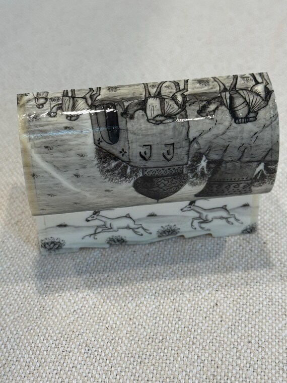 Handmade Camel Bone Double Keepsake Box - image 5