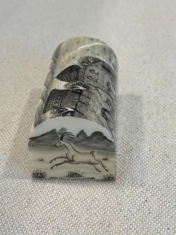 Handmade Camel Bone Double Keepsake Box - image 3