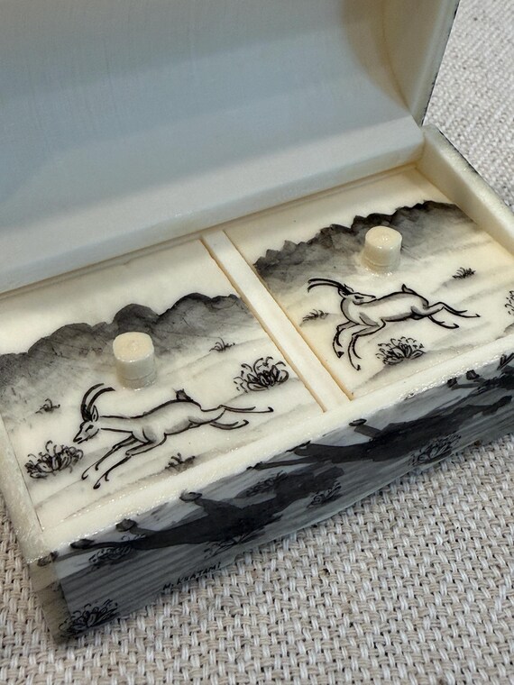 Handmade Camel Bone Double Keepsake Box - image 10