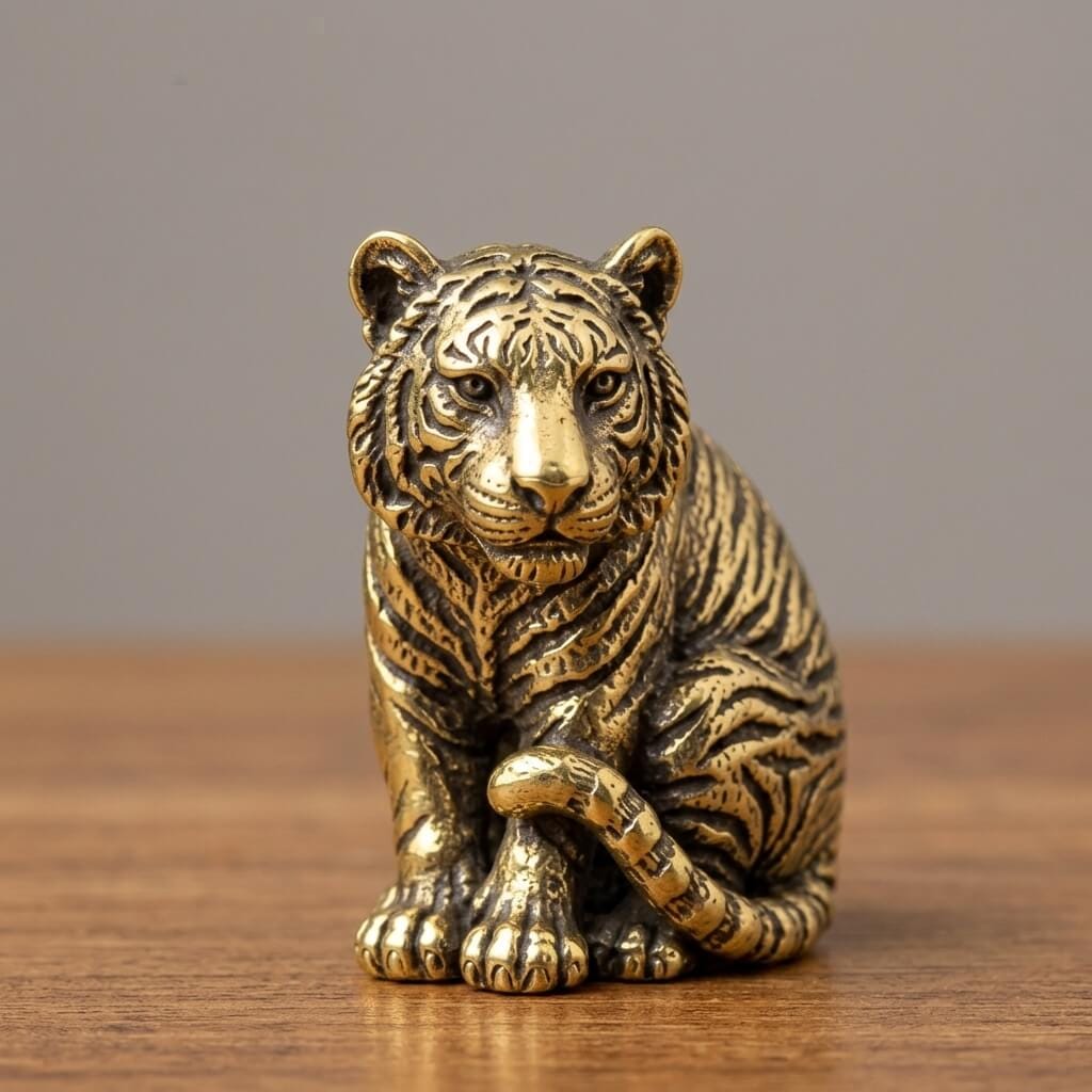 Metal Tiger Statue - Etsy