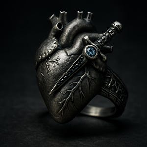 Heart Dagger Ring - Etsy - Page 3