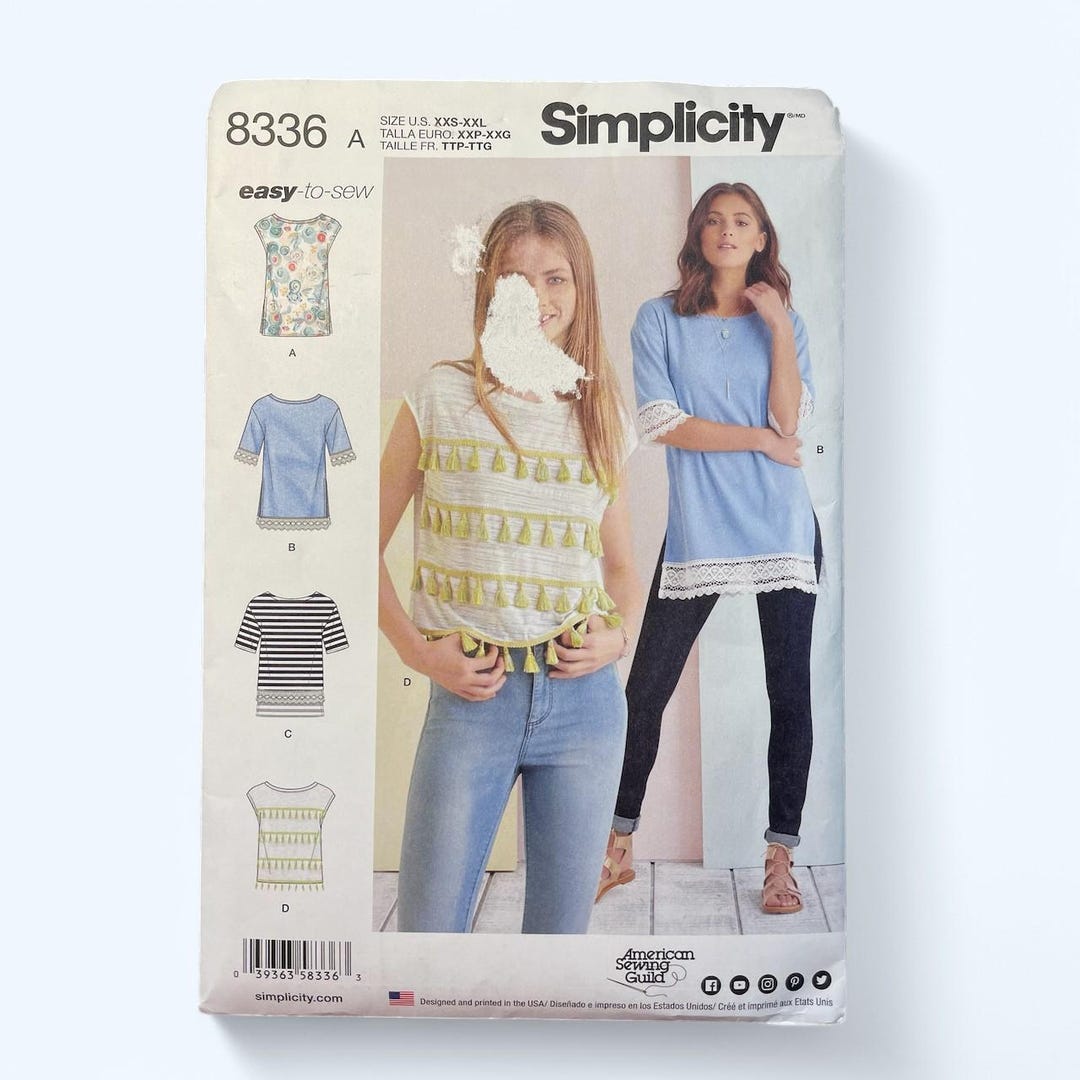 Simplicity Shirt Tunic Sewing Pattern 8336 Sz XS - 2XL Uncut FF ...