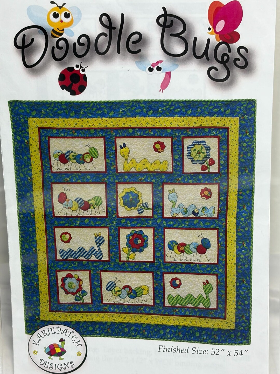 Doodle Bugs Applique Quilt Pattern by Kariepatch Designs - Etsy