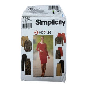 Simplicity Sewing Pattern 7862: Pants, Top, Skirt Sizes 12-16 (1997)