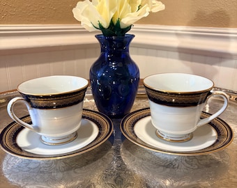 Vintage Noritake Tea Cup and Saucer Set | Legacy Vienna, Gold Trim