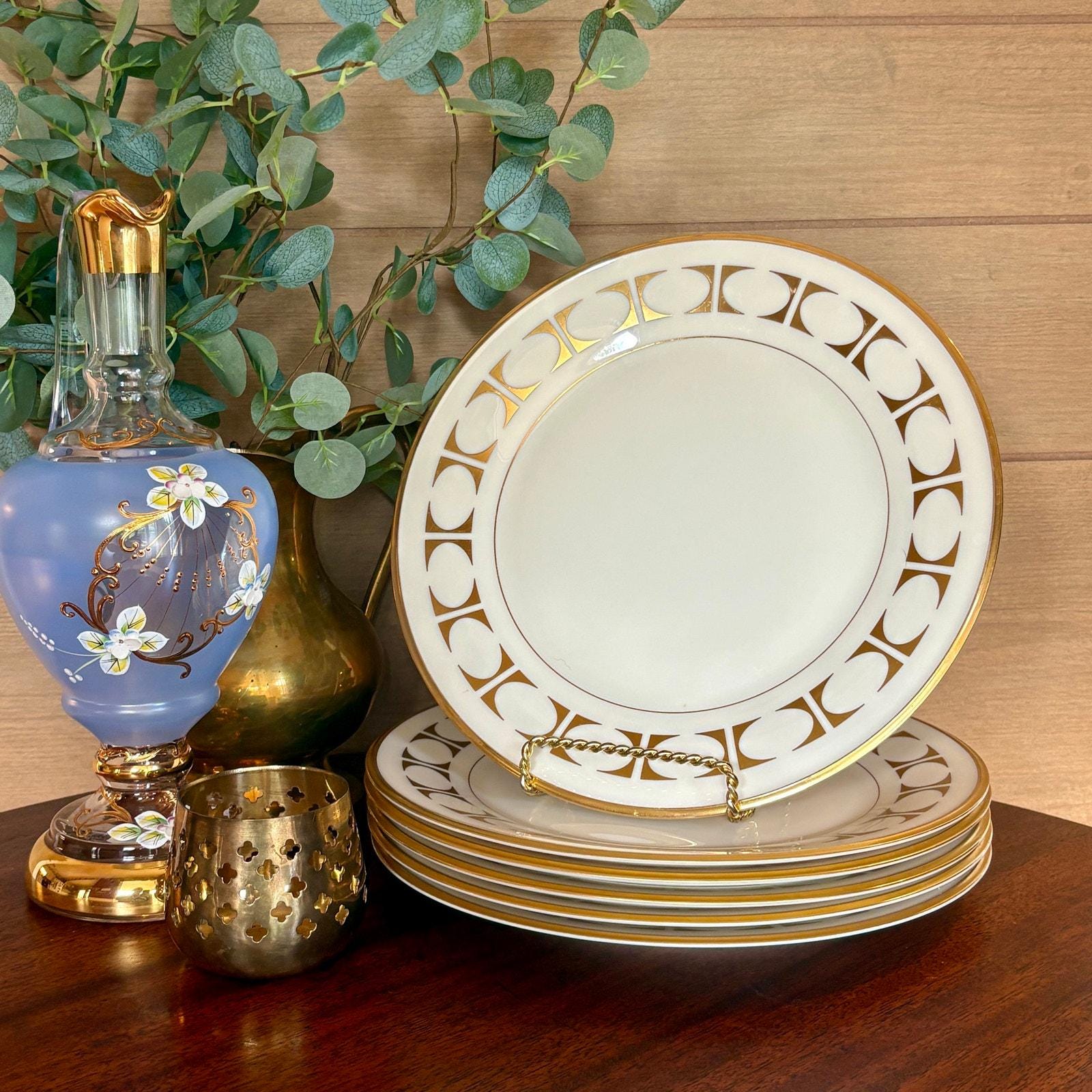 Lenox China Gold Rim Dinner Plates - Etsy
