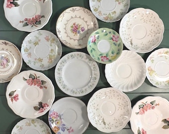 Cottage Mismatched Floral Saucers | Choose an Accent Plate