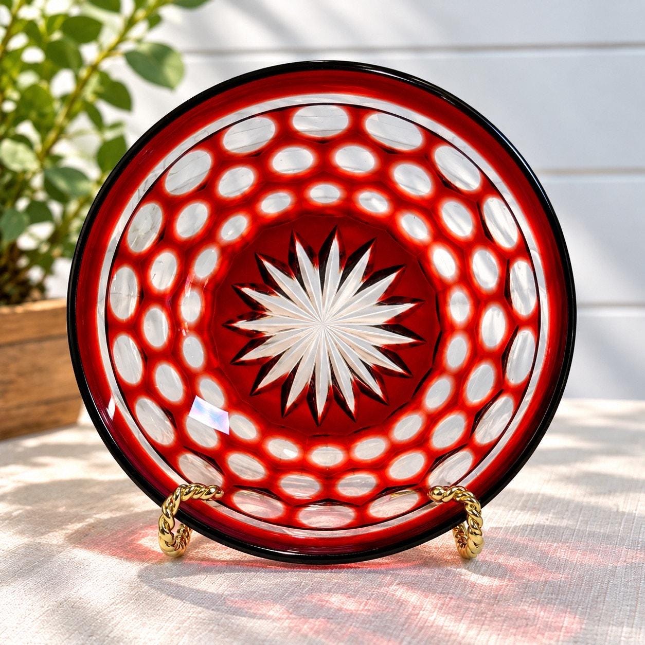 Vintage Bowls Red Polka Dots - Etsy