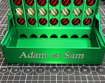 Personalized Spiral Connect Four Game | Custom Color Board Game | Self-Sorting Pieces | Unique Gift for Kids & Adults
