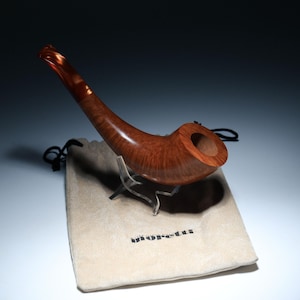 Italian Moretti Handmade Briar Pipe, Freehand Artisan Smoking Pipe,  Original Pouch