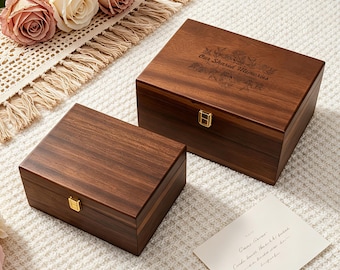 Personalized Wooden Gift Box for Mom, Engraved Keepsake Box, Meaningful Mother’s Gift