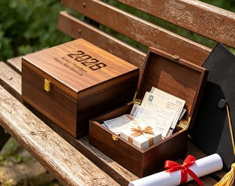 Personalized Graduation Keepsake Box, Memory Box Gift, Class of 2026, Son Daughter Gift
