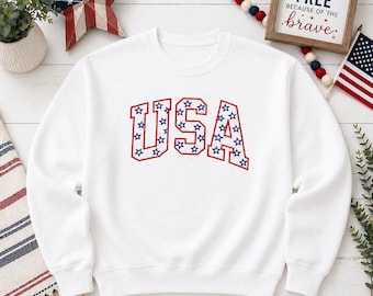 Sudadera patriótica de EE. UU. para mujer (estilo 4 de julio)