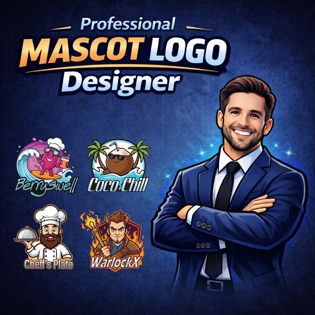 Custom Mascot Logo Design, Modern Brand Identity, Professional Branding ...