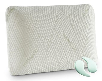 Almohada de espuma viscoelástica con gel refrescante y aloe vera – Soporte para el cuello, transpirable (60 x 40 cm)