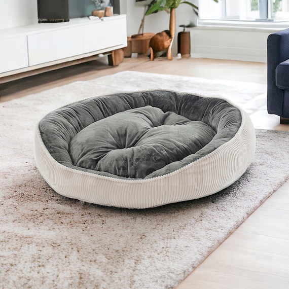 Plush Pet Bed – Washable Cat & Dog Bed with Raised Sides