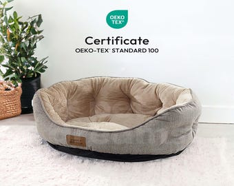 Gray Plush Pet Bed – Cozy, Washable Cat & Small Dog Nest