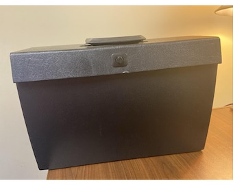 Vintage Portable Expanding File Box WILSON JONES Paper File Accordion 23576
