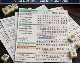 2026 American Mahjong fusklapp – Enkelt referenskort för Mahjong-älskare och nybörjare