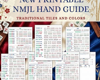 Utskrivbart fusklappsblad för Mahjong 2025, Handguide för NMJL-kort 2025, Nybörjarvänlig Mahjonghjälp, Referens för amerikansk Mahjong, Mahjongälskare