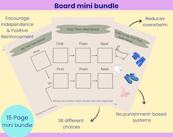 ADHD Visual Schedule | First Then Next Board, Transition Support (Printable PDF)