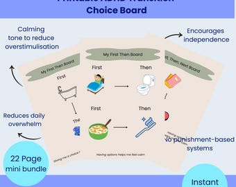 Autism ADHD Visual Schedule | Transition Chart, Routine Support (Digital Download A4 Size)