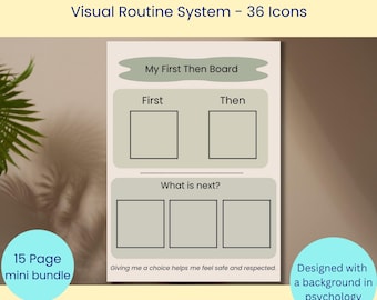 Psychology-Informed First Then Board, Visual Schedule for Autism ADHD, Support Resource, Toddler Routine Chart (Digital Download A4)