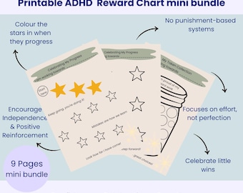 Neuroaffirming ADHD Reward Chart for Kids | Printable Visual Star Chart (Positive Reinforcement)