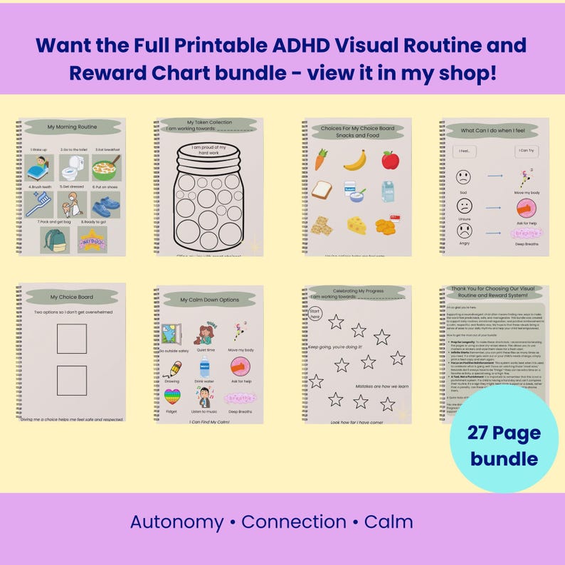ADHD Visual Schedule | First Then Next Board, Transition Support ...